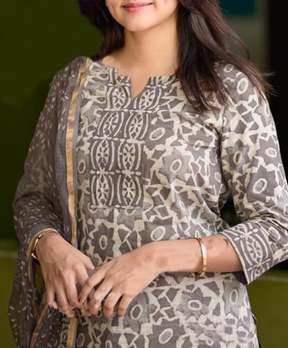 Image of KLOSIA Women's Printed Straight Kurta and Pant with Dupatta Set