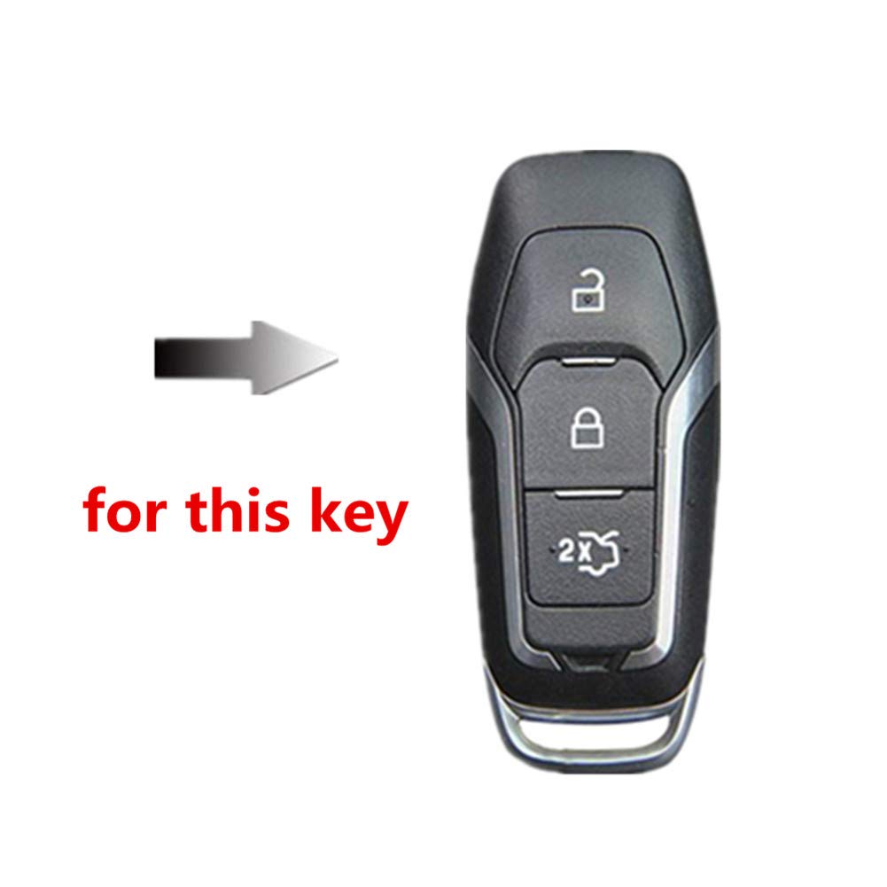 Cover Chiave Auto In Fibra Di Carbonio Per Ford Focus, Fiesta, Kuga - Effetto Fluorescente, Alloy Di Zinco - Foto 6