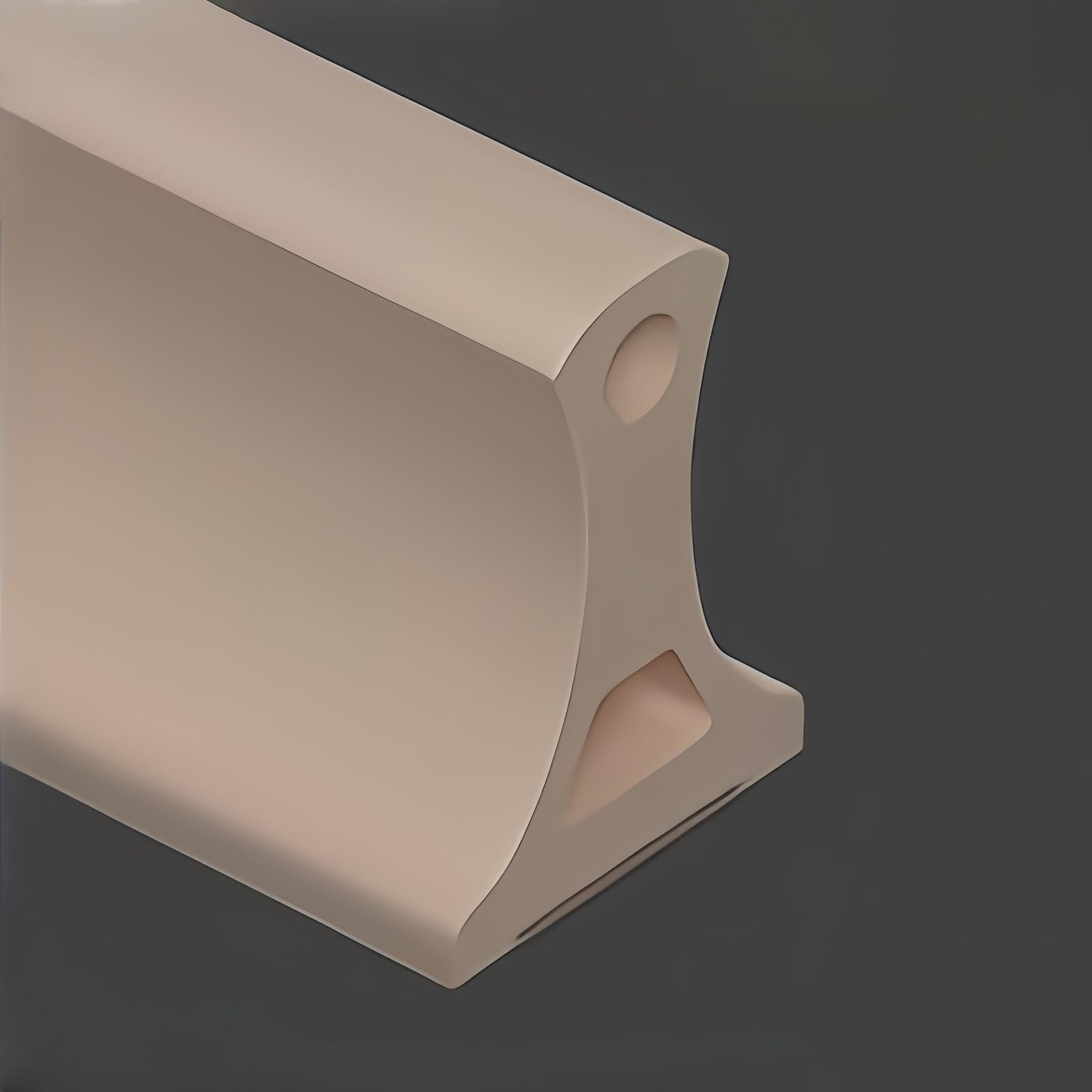 Coayuou Bathroom Water Stopper 60-400 cm Sealing Profile Shower Seals Ideal for Bath and Shower, Protects Against Flooding, Easy to Use (Champagne Gold, 350 cm)