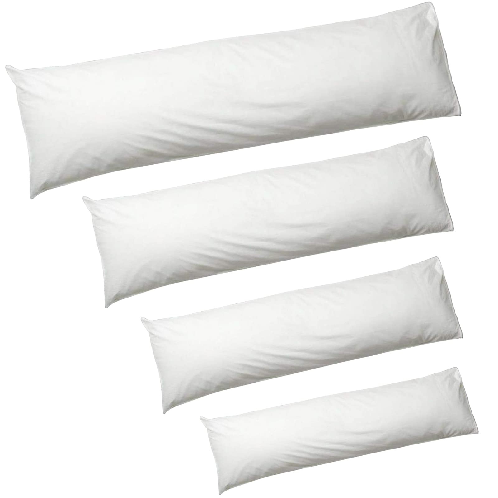 Adams Linens Non-Allergenic Bolster Pillow Back Neck Maternity Support Orthopedic (White Case Only 6FT)