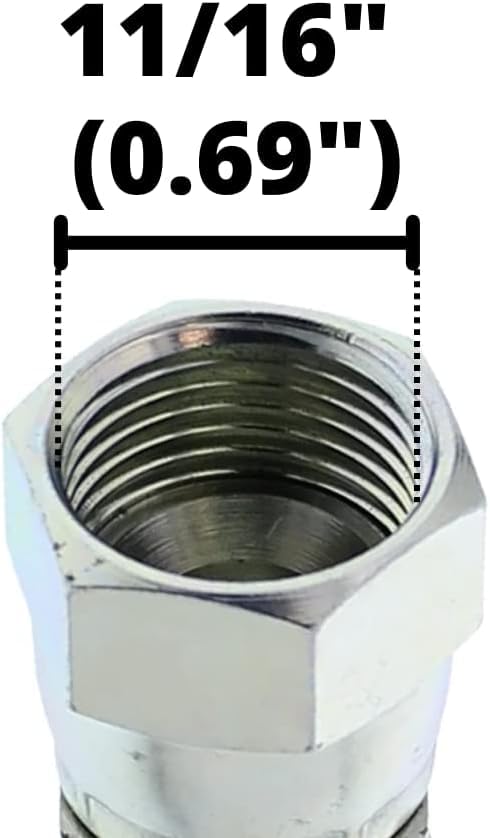 Image of (12-Pack) FJX-08-08 | 1 /2 inch Hose x 1 /2 inch JIC 37 Female Hydraulic Hose End Swivel Crimp Fitting