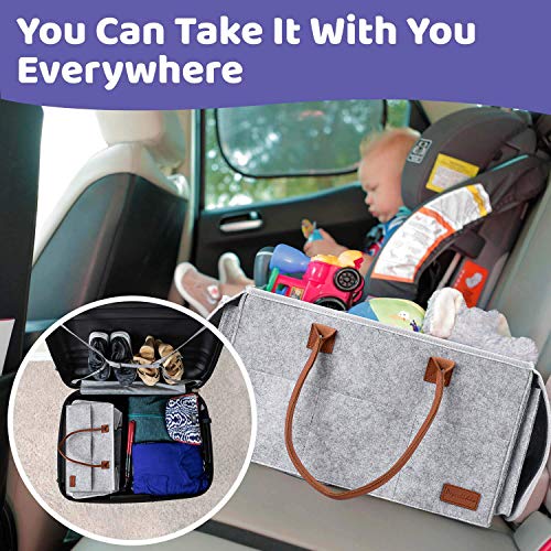 PaperKiddo Baby Diaper Caddy Organizer con