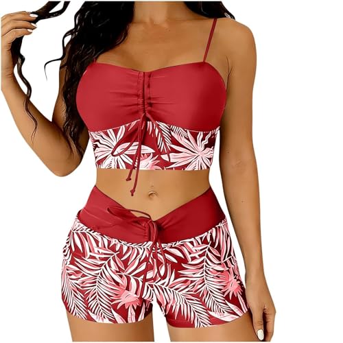 Tankini Mujer Talla Grande Gordita Tankinis Mujer Modesto Swimsuit Y2k Deportivo con Relleno Beachwear Push Up Sexy Swimwear Moldeado Moda Ropa De Baño Vacaciones Verano