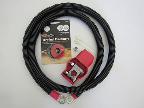 Custom Battery Cables Kit compatiblerepuesto para camión Dodge Ram 25003500 con cable diesel positivo derecho Cummins de 5.9L, 60 pulgadas, batería