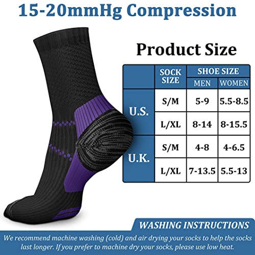 Image of Copper Compression Socks (3 Pairs), 15-20 mmhg is BEST Athletic & Medical for Men & Women, Running, Flight, Travel, Nurses - Boost Performance, Blood Circulation & Recovery