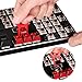 Redragon A103R 12 Keys Double Shot Injection Backlit Metallic Electroplated Red Color Keycaps for Mechanical Switch Keyboards with Key Puller
