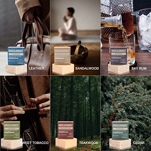 Rinse-Robust-Mens-Soap-Bar-Set-6Pcs-Natural-Handmade-Cleansing-Bar-Soap-Set-MoisturizingExfoliating-Scrub-Soap-Gift-for-Men-All-Skin-Type-6-Different-Scents-35-oz-of-6-Bars Rinse Robust Mens Soap Bar Set 6Pcs Natural Handmade Cleansing Bar Soap Set MoisturizingExfoliating Scrub Soap Gift for Men All Skin Type 6 Different Scents 35 oz of 6 Bars