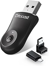 Upgraded 2025-2-in-1 Wireless CarPlay and Android Auto Adapter, OTTOCAST Mini for iOS 10+ and Android 11+, Convert Wired CarPlay to Wireless, Compatible with USB-A and USB-C (Black)