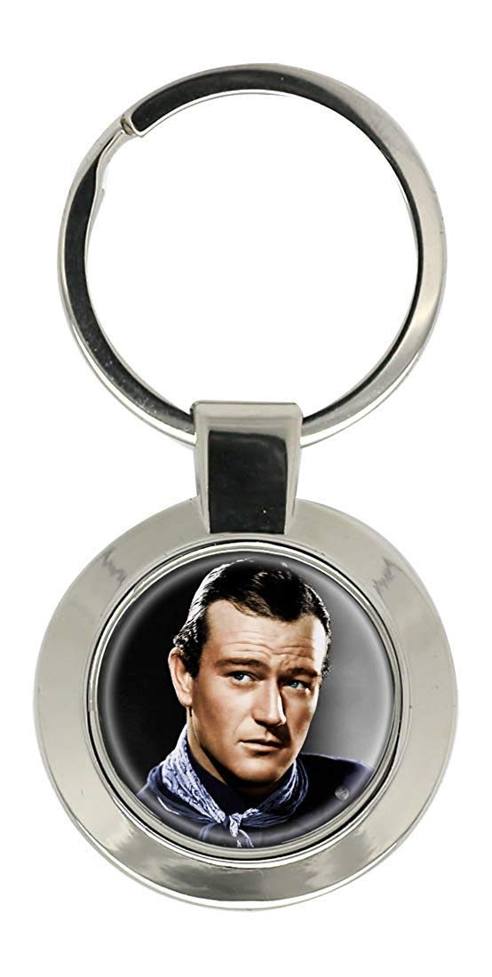 Giftshop Uk Unisex Silver Coloured Metal John Wayne Key Ring