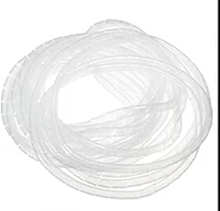 Fundas flexibles for cables en espiral, 5 metros de tubo flexible for cable de 4,8 metros, organizador de cables for computadora, 4 mm de diámetro interior, color blanco y negro, for ocultar cables.(W