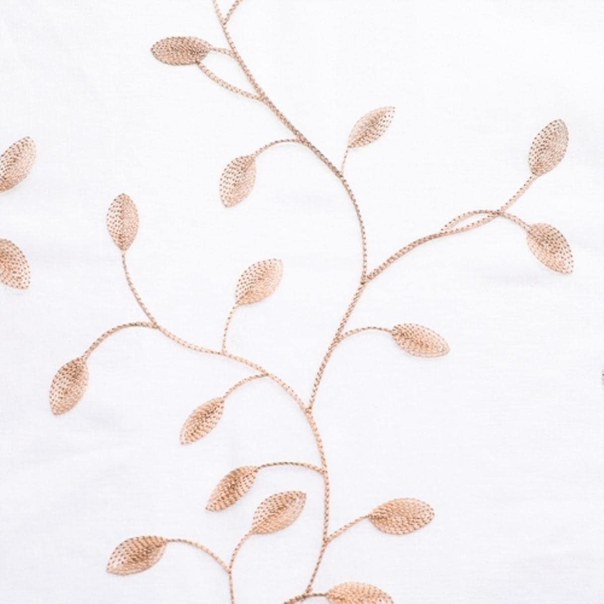 Rideaux de Fenêtre pour Salon Chambre Sheer Voile Organza Rideaux Rideaux Aveugles pour Porte de Cuisine-Marron,W400xL250cm 1PC,3.Hooks Tape Top