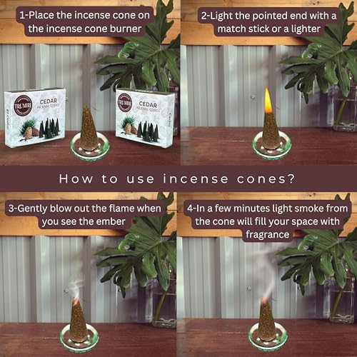 Trumiri TRU-ICTP-CEDAR Incense Cones - Total 20 Cone Incense thumb #3