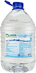 Água Destilada 5 Litros para Autoclave, CPAP, Radiador, Umidificador - Asfer