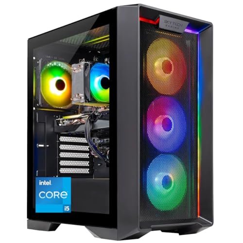 Skytech Nebula Gaming PC �f�X�N�g�b�v�AIntel i5 14400F 2.5 GHz (4.7GHz �^�[�{)�ANVIDIA RTX 5060 8GB 1TB NVMe SSD�A16GB DDR5 RAM 6000�A650W �S�[