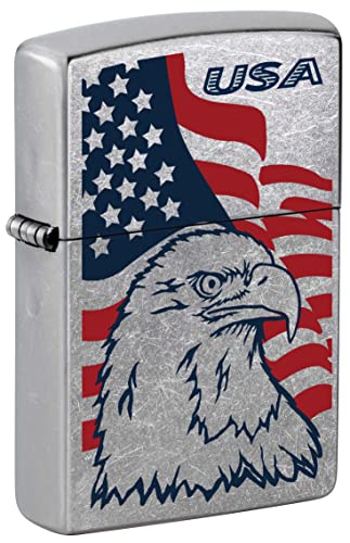 Encendedor Zippo American Eagle Street Chrome miniatura 1