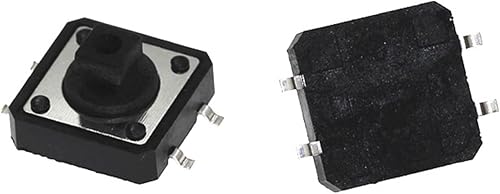 GATSUN Rocker Switch 10PCS 12 * 12 * 7.3 Light Touch Switch SMD Micro Switch 12x12x7.3mm 4pins Push Button Switch High Temperature Resistant
