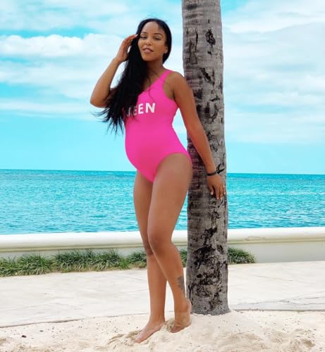Image of IFFEI Family Matching Mommy and Me Swimsuits One Piece Swimwear Modest Bathing Suits Beachwear for Beach Pool Vacation