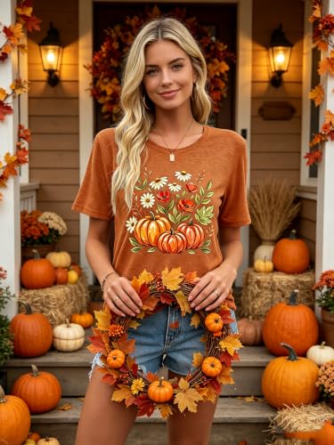 Image of Womens Dandelion T Shirts Sunflower Graphic Short Sleeve Casual Tops