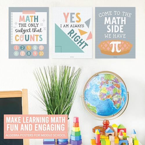 Hadley Designs 6 Math Posters – Fun & Motivational Math Posters for Elementary, Middle & High School, Teacher Must Haves for Classroom Decor & Bulletin Board Sets, Boho Classroom Decor - Image 7