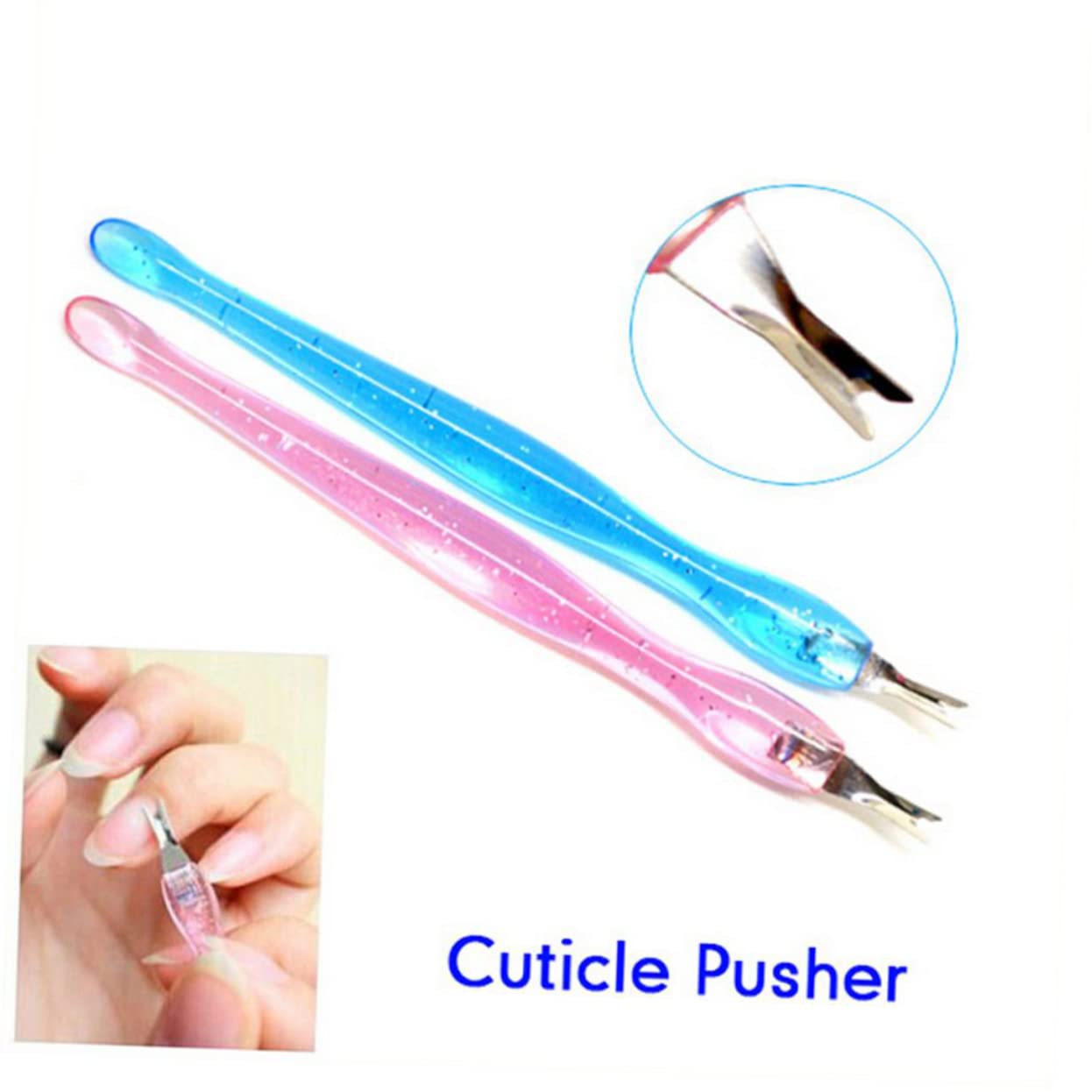 HAPINARY 12pc Nail Care Set Cuticle Pusher Clipper Remover Fork Tool Set for Dead Skin Removal