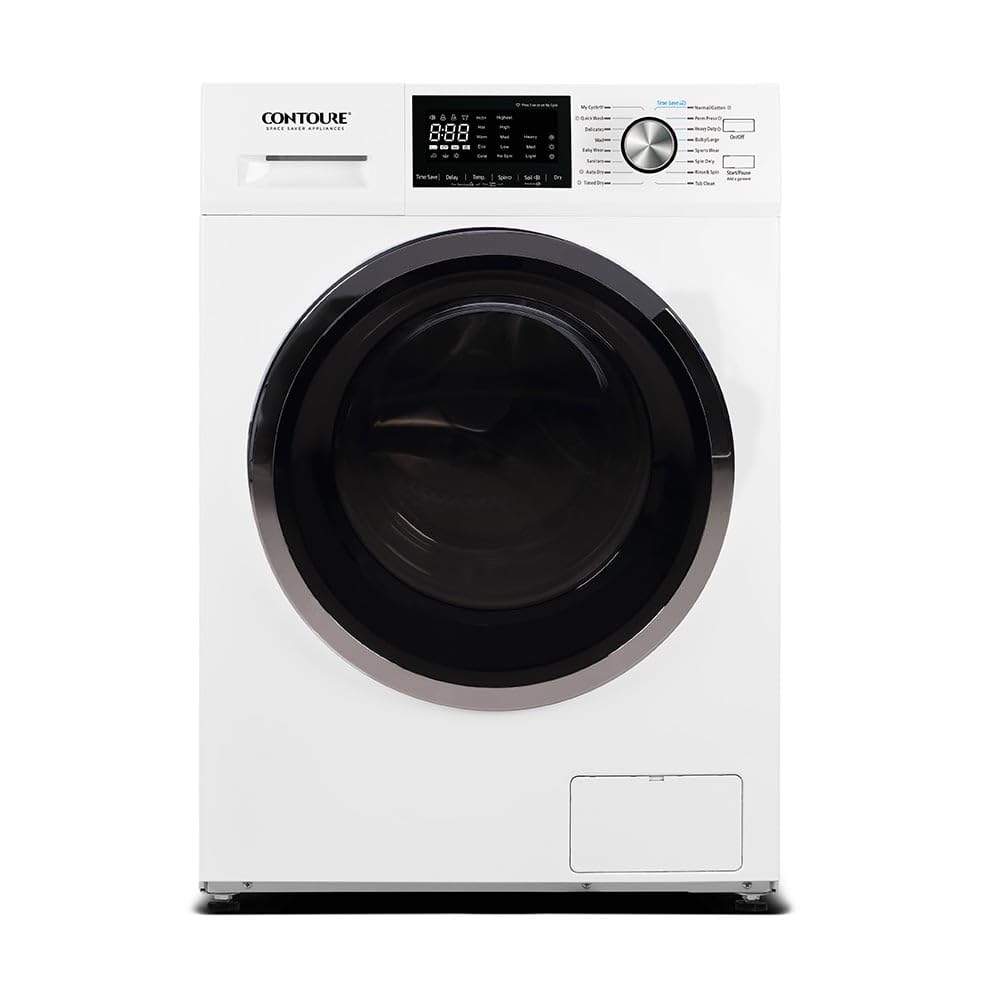 CONTOURE 2.7 cu ft Ventless Washer Dryer Combo with Steam, 120V White
