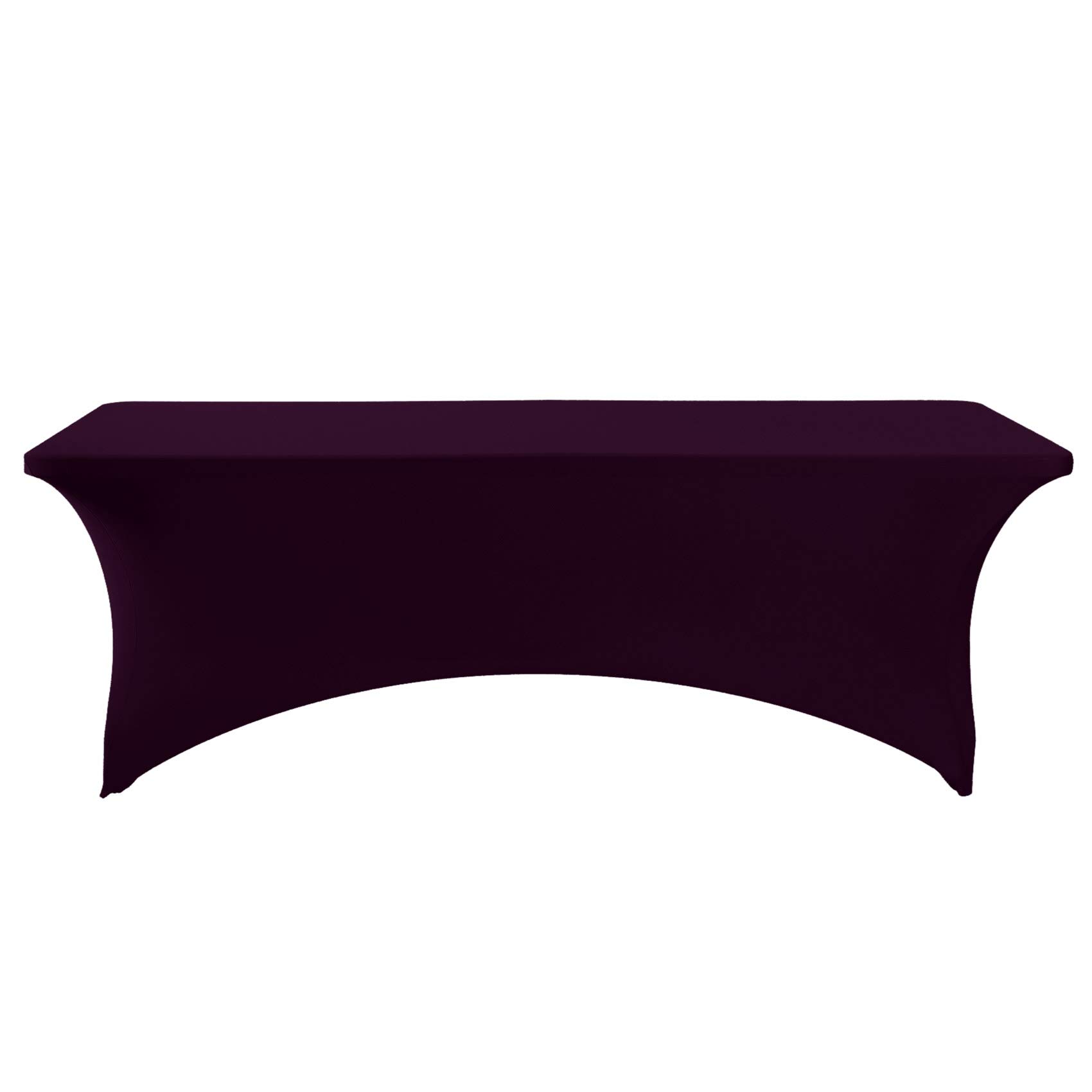 Lot de 2 nappes en élasthanne pour Table de 1,8 m, 1,2 m ou 2,4 m, Nappe Extensible Universelle pour fête, Banquet, Mariage et événements