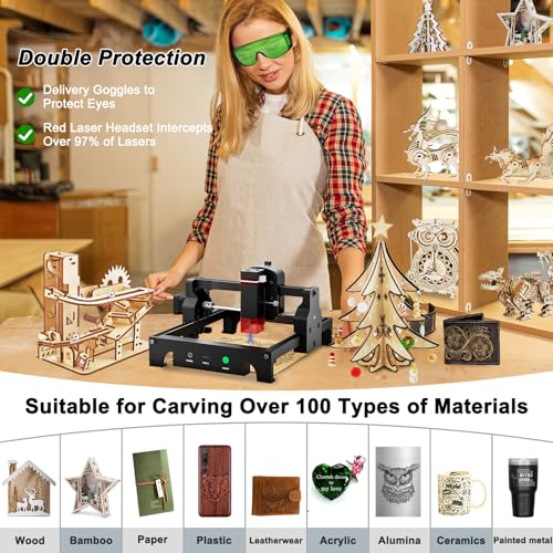 ACMER S1 Portable Laser Engraver for Beginner Mini Laser Engraving Machine for Wood Metal, 3500mW Laser Class4 (S1-2500mW) - Image 5