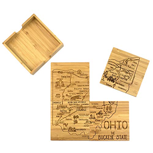 Totally-Bamboo-Ohio-State-Puzzle-4-Piece-Bamboo-Coaster-Set-with-Case Totally Bamboo Ohio State Puzzle 4 Piece Bamboo Coaster Set with Case