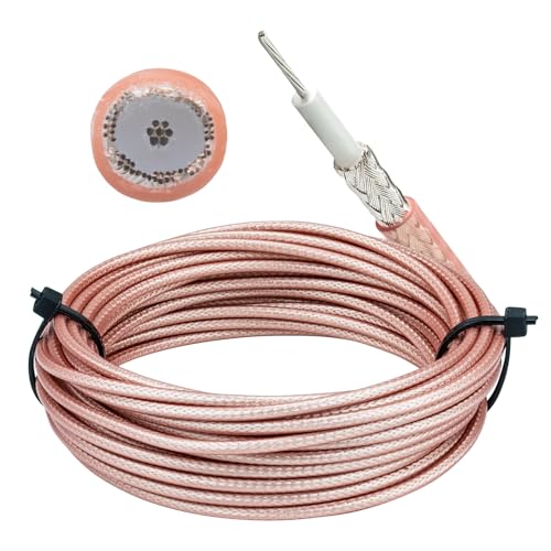 urcianow Câble Coaxial RG316/U 6m- Faible Perte 50 Ohms, Flexible et Léger - Compatible Antenne, Satellite, CCTV, Radio | Résistance à la Chaleur (-40°C à +165°C)