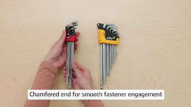 Wiha 22 Piece ErgoStar® Ball End Hex L-Key Set, Allen Wrench Set