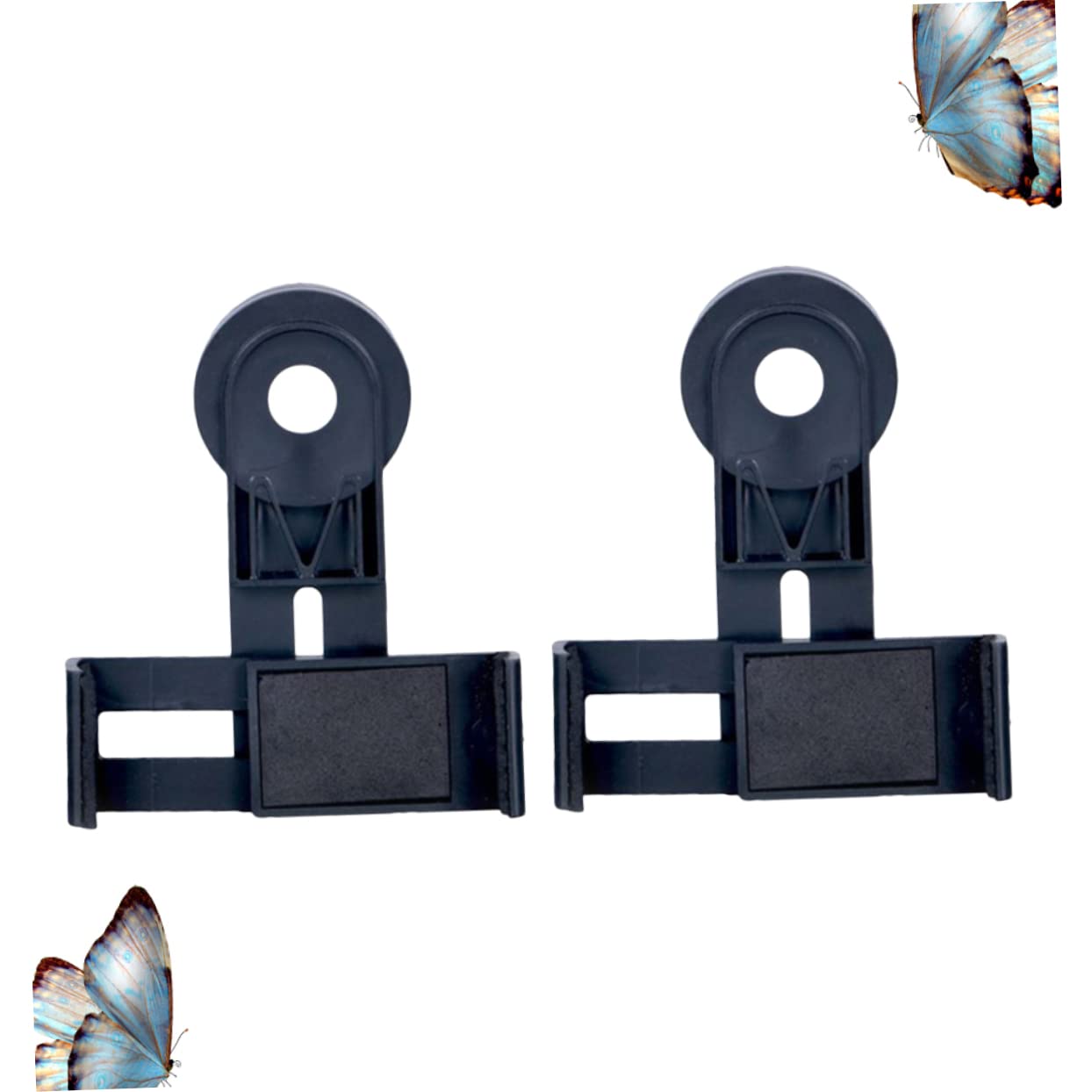 Yardenfun 2pcs Phone Telescope Holder Cellphone Stand Phone Telescope Adapter Cell Phone Stand Holder Mobile Holder Phone Telescope Clip Phones Telescope Clip for Phone Black