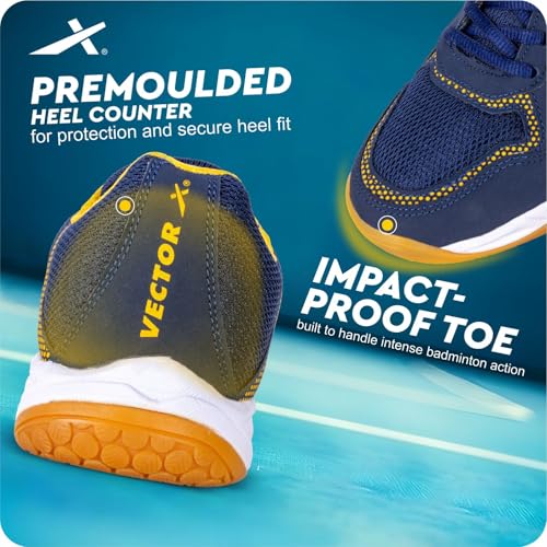 Image of Vector X Xplode 7.0 Badminton Shoes for Men| Non-Marking Shoe | EVA /Phylon Rubber Sole | Synthetic Upper | Anti Slip |Badminton| Table Tennis | Court Shoes