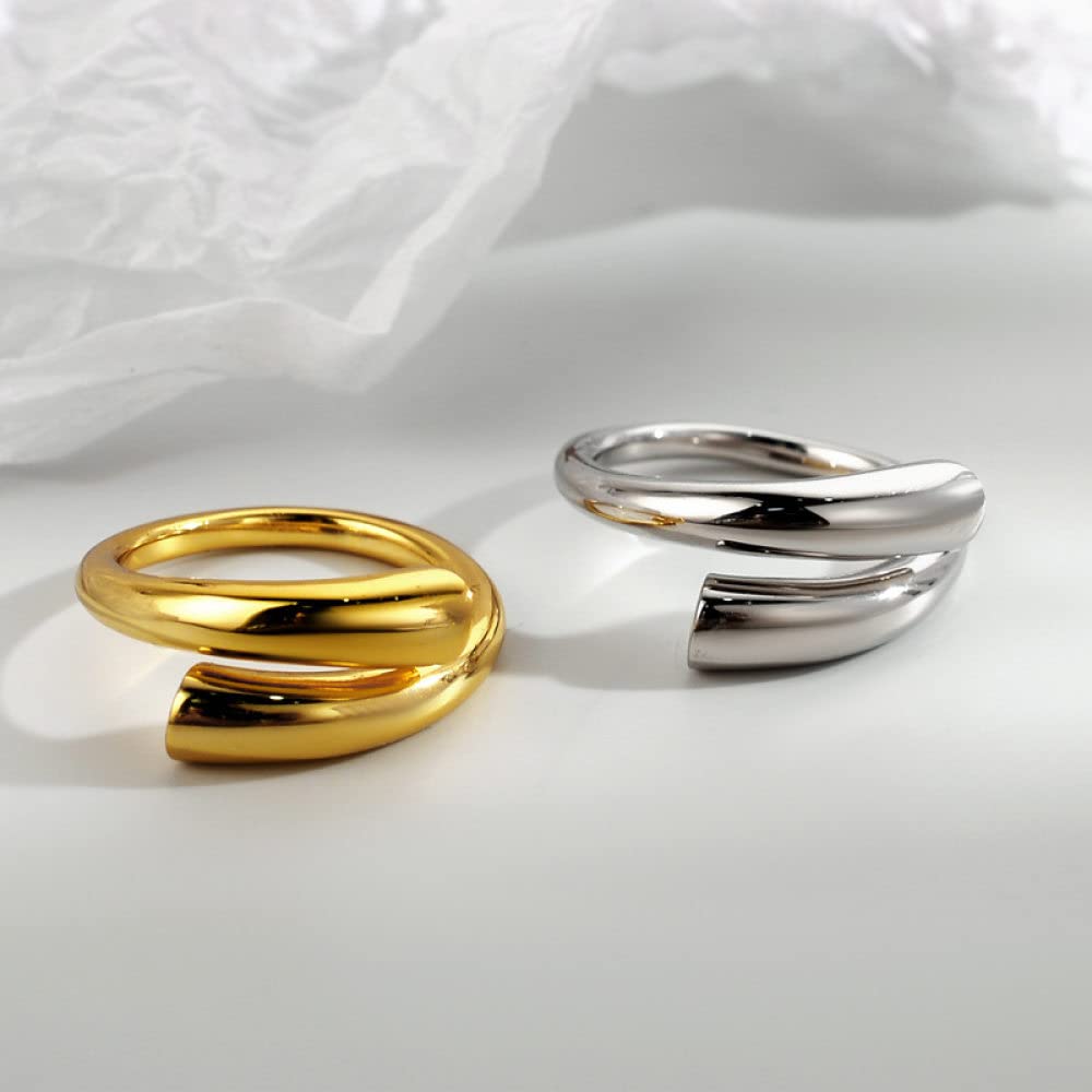 Anello In Argento 925 Da Donna,Anelli Regolabili Per Linee Da Donna Anelli Di Eternità Geometrici Minimalisti In Argento Sterling 925 Anelli Di Fidanzamento Placcati In Oro Anelli Di Promessa Per R