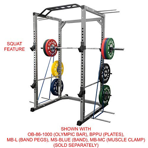 Valor Fitness BD-41 Heavy Duty Power Cage with Multi-Grip Chin-Up Bar