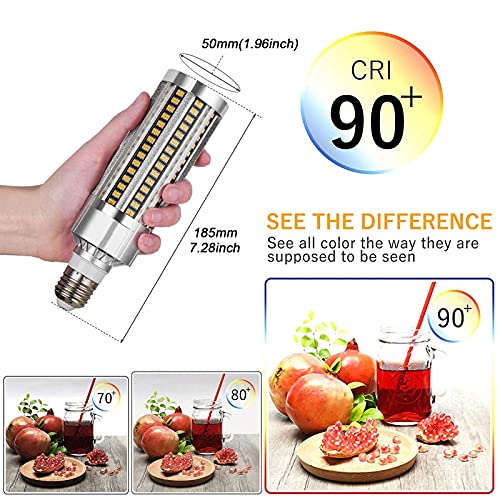 E27 LED Corn Lampen met E40 Adapter 25W Super Heldere 360° Stralingshoek 250W Gloeilampen Equivalent, AC 110-277V 3000Lm… - Afbeelding 6