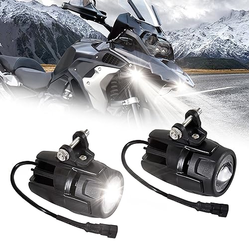 VEISUTOR LED Fog Lights Kit for R 1250 GS 14-24, Motorcycle LED Auxiliary Light Bar with Brackets for BMW R1250GS 2014-2024 Accessories