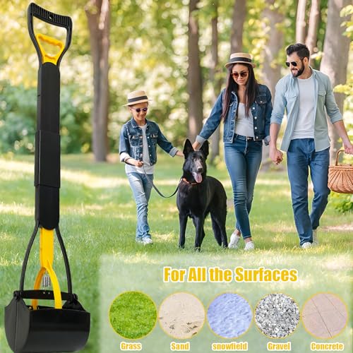 Image of ienjoyed 2-Pack Pooper Scooper for Large Small Dogs Heavy Duty, 32 inch Long Handle Poop Scoop for Yard, Grass, Gravel, Dog Poop Grabber with High Strength Material and Durable Spring