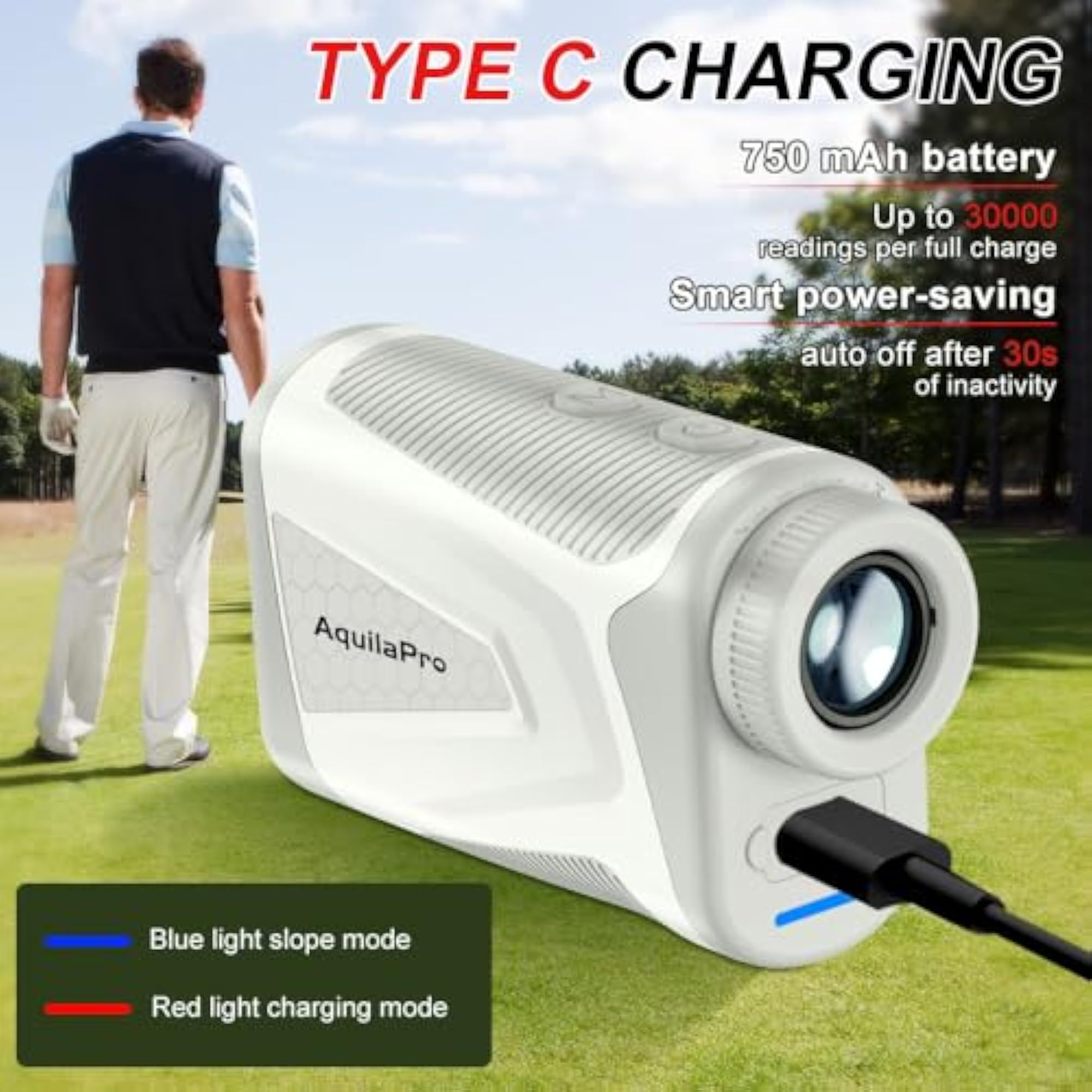 Mini4 Golf Rangefinder with Slope and Magnet