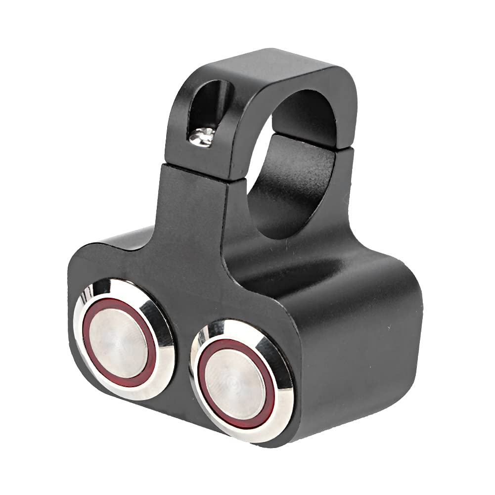 Interrupteur Double Guidon Moto 25Mm,Guidon Phare Double Interrupteur Spot Led Imperméable Motos Pièces De Modification 25Mm,Poignée De Moto