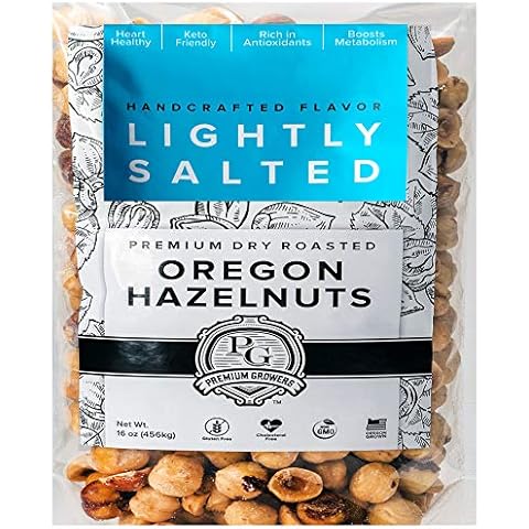 Oregon Farm To Table - Hazelnuts from Premium Growers - Dry Roasted - Lightly Salted – Kosher Certified - 1 LB Cover