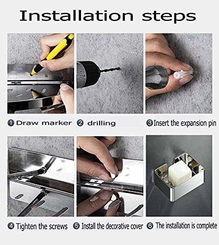 Image of JPS Stainless Steel 304 Grade Bathroom Soap Holder /Soap Stand /Soap Dish for Bathroom /Bathroom Accessories(Chrome Finish) - Made in India (Pack of 2)
