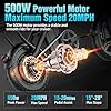 AZHAR Electric Bike for Adults, Foldable Electric Bike, 500W Motor, Up to 20/25 Mph 20/25/30 Miles, 48V 10/13/15Ah Removable Battery, Electric Mini Bike for Adults and Teens, 14" Ebike, UL 2849 #2