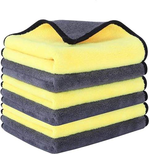 OAN Microfiber Cloth 6pcs 40x30cms 800 GSM Multi-Color! Thick Lint & Streak-Free Multipurpose Cloths Automotive Microfibre Towels for Car Bike Cleaning Polishing Washing & Detailing.