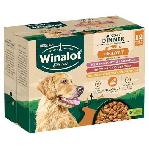 WINALOT Meaty Chunks Senior Mixed in Gravy Wet Dog Food 12x100g - Image 3