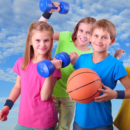 Image of Bememo 12 Pack Wristbands Sweatband for Women Men, Neon Colored Sport Wrist Bands, Tennis Football Basketball Sweatbands, Moisture Wicking Arm Bands for Working Out