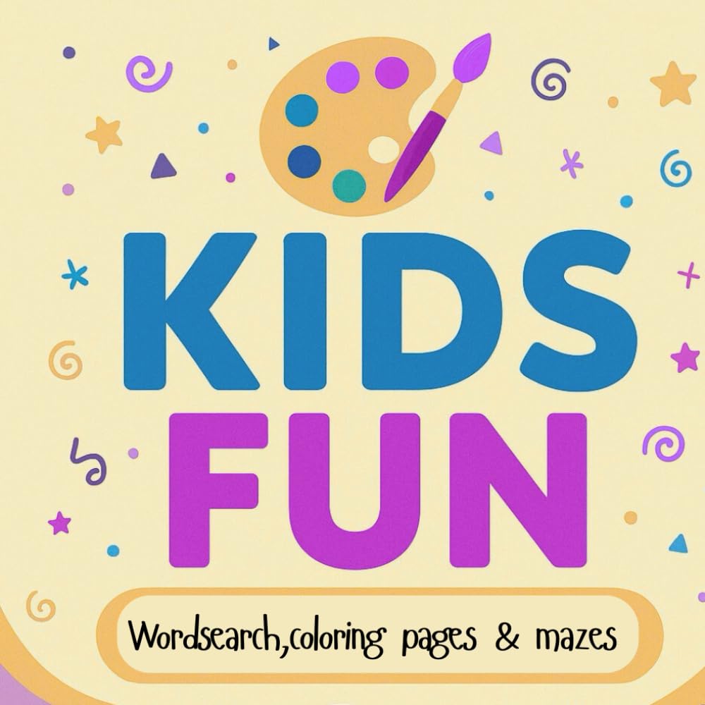 kids fun food coloring pages and activities: kids activity book