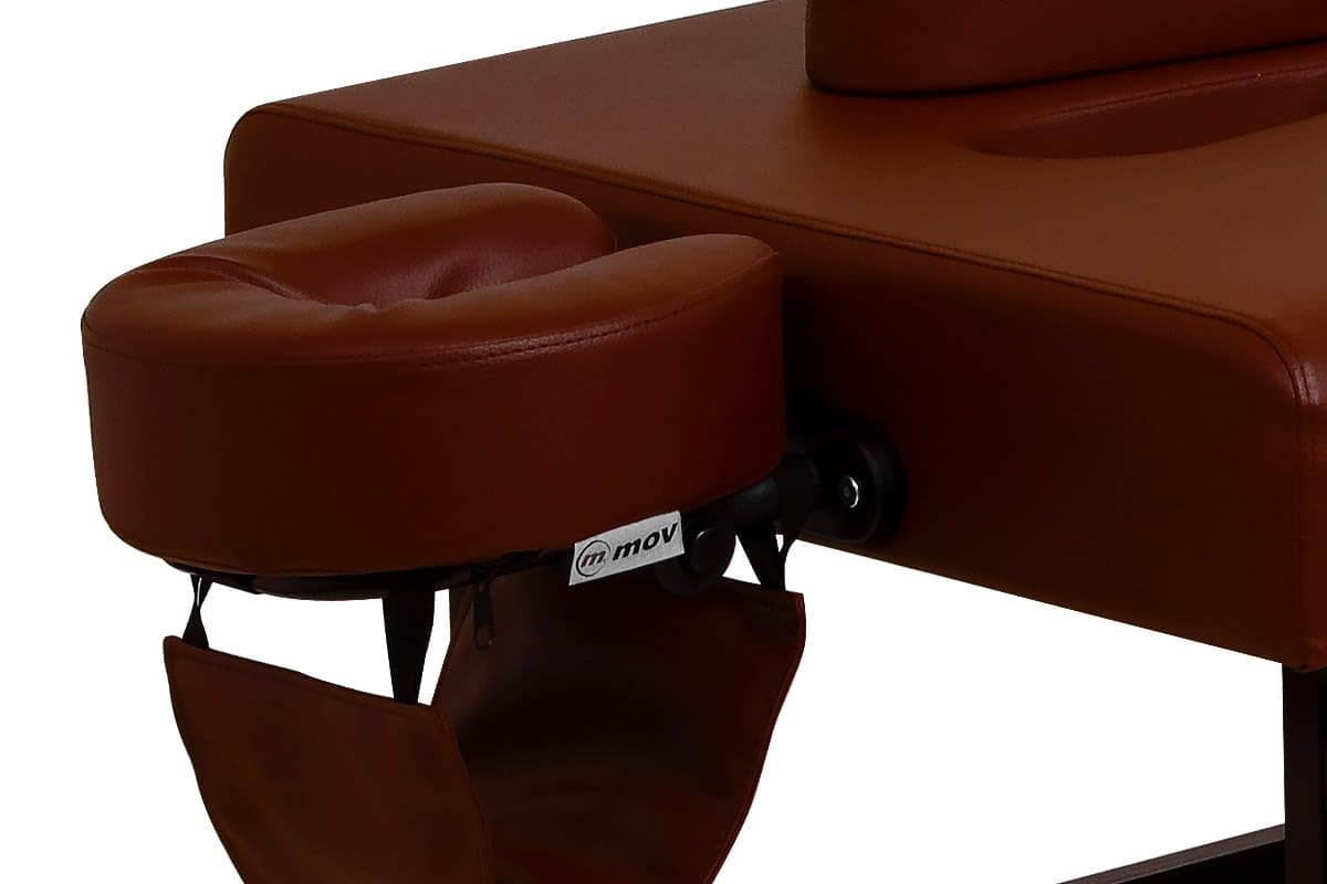 MOV - Mesa de masaje tailandesa Nui, altura ajustable 60-85 cm, longitud 202 cm, tapizada con 6 cm, orificio facial, reposacabezas reclinable, soporte antebrazo