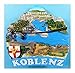Magnet Souvenir Koblenz 7,5 x 7 x 2 cm Kühlschrankmagnet Stadt Figur Deko GCG 1520