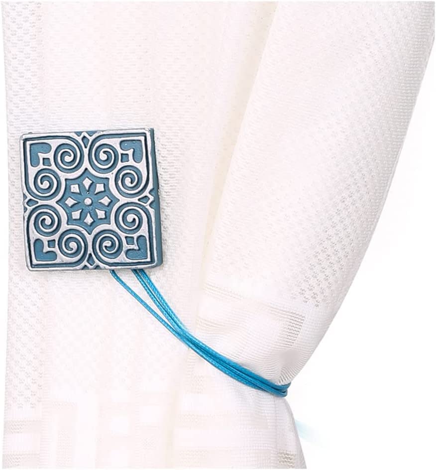 Accesorios de cortina de metal azul con diseño de alta sobriedad