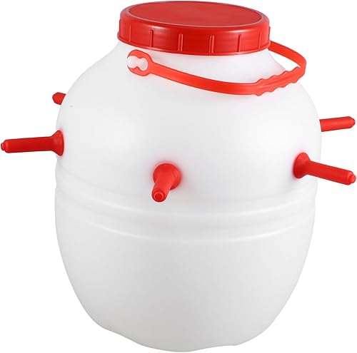 Happyyami Cubo de leche de cordero cubo de alimentación de leche con olla de alimentación de animales de gran capacidad para botella de granja, cubo